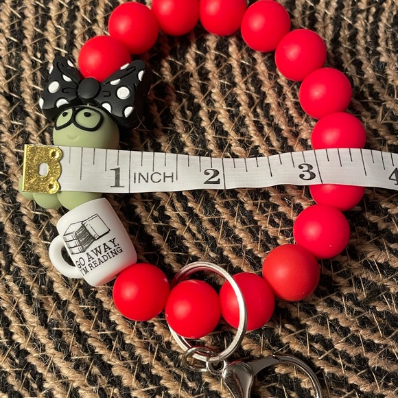 Bookworm Beaded Keychain Wristlet - Picture 2 of 2